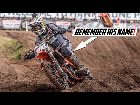 14-Year-Old 2 Stroke Prodigy Races Gnarly Sand Track on 125cc Dirt Bike!
