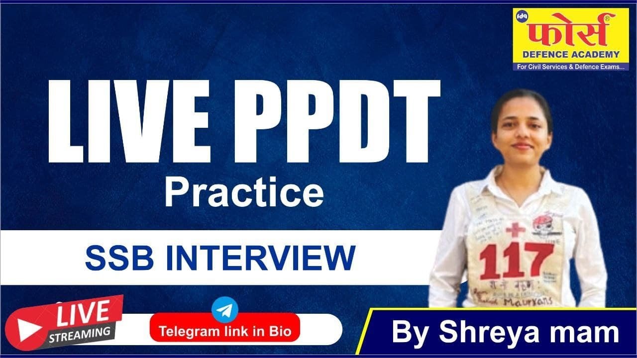 live session ppdt | SSB WORLD | BY - SHREYA MA"AM
