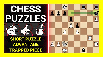 Chess Puzzles to Practice. Themes: Short puzzle, Advantage, Trapped piece. Learn Chess