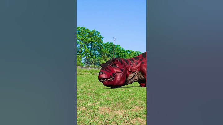 T-Rex Dinosaur Wakes Up from Sleep In Jurassic World