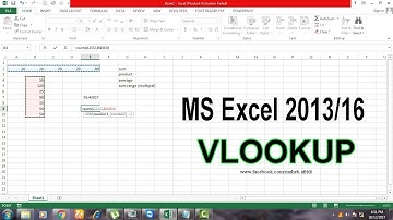 EXCEL 2013/16 Tutorial 18 "Vlookup" (PASHTO)