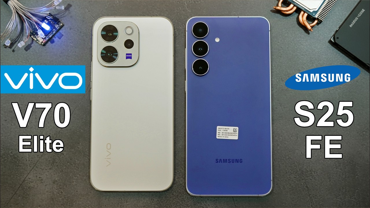 Vivo V70 Elite vs Galaxy S25 FE Comparison 🔥 Speed, Camera & Gaming Test !