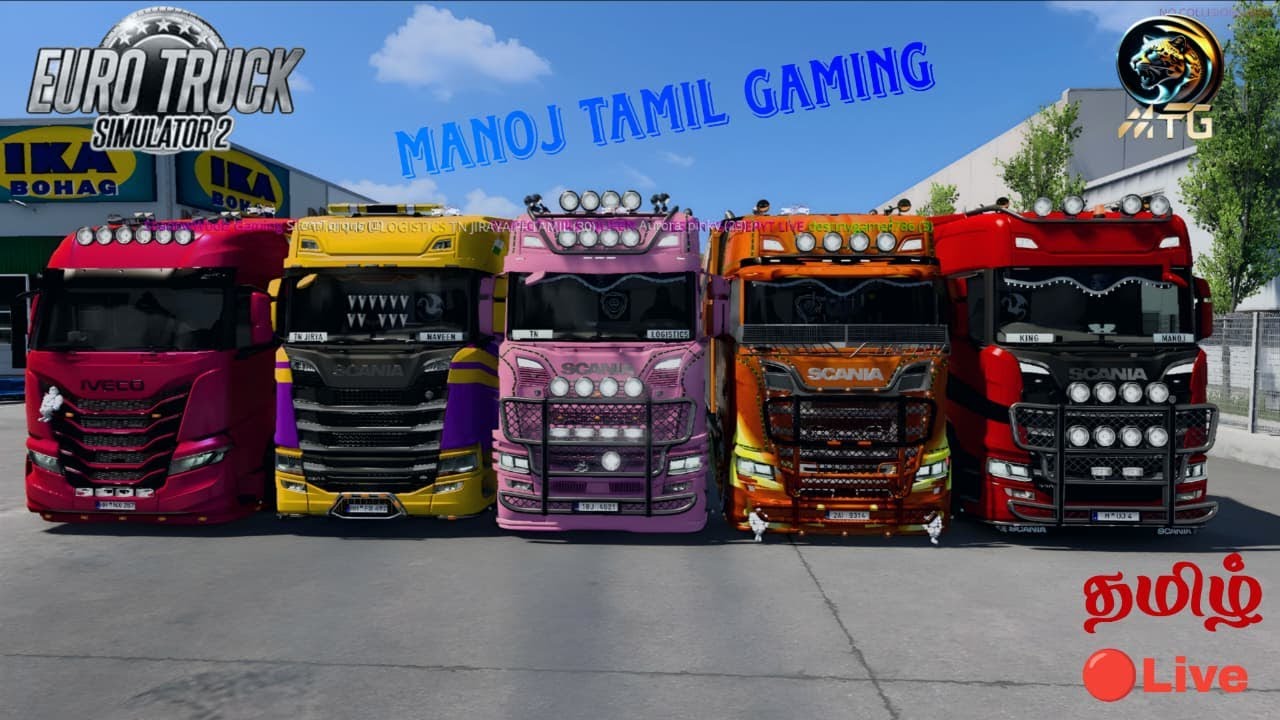 வாங்க சுத்திப்பார்ப்போம் Euro Truck Simulator 2| Tamil game Play |Manoj Tamil Gaming  Live Stream