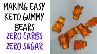 How to make the best easy Keto sugar free zero carb gummy bears gummies recipe