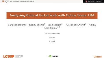 Tensor Latent Dirichlet Allocation (TLDA) Explainer with Danny Ebanks & Sara Kangaslahti (Harvard)