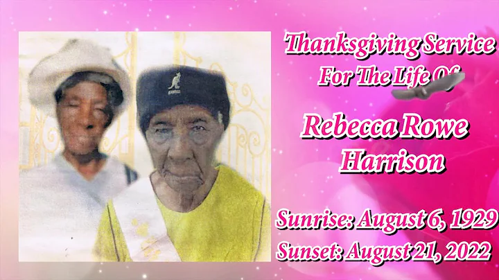Rebecca Rowe Harrison Funeral Service (Official Vi...