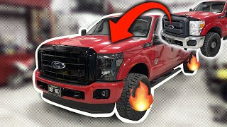 F-250 Work Truck Transformation - Wheel Reveal + Paint Match bumpers!