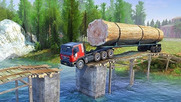 What Happens When a Logging Truck Crosses a BROKEN Bridge