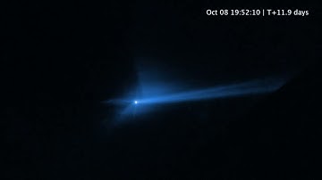 Hubble Captures Time-Lapse Video of DART Asteroid Impact Debris