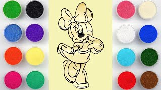 Sand painting and coloring minnie mouse by Mary Sand Painting 58,631 views 2 months ago 9 minutes, 7 seconds