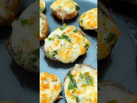 5 minutes of cheese stuffed mushrooms #shortsvideo #shortsfeed #ytshorts #youtubeshorts