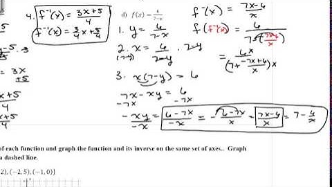 Inverse Functions - 12.2