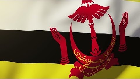 4K Brunei flag waving in the wind. Looping sun rises style. Animation loop Stock video