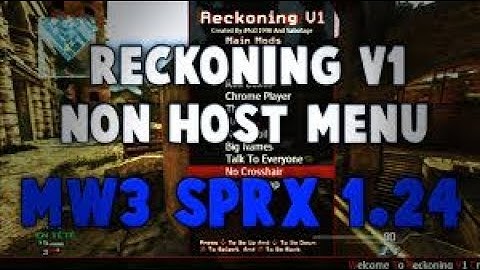 Call of Duty: Modern Warfare 3: Reckoning V1 Non-Host Mod Menu Showcase + Download
