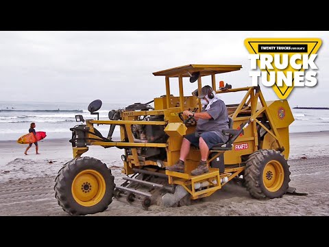 Beach Cleaner for Children | Truck Tunes for Kids | Twenty Trucks Channel