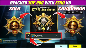 Day 34 | Finally Reached Ace Master With Zero KD Solo Conqueror push #vpsinghgaming #bgmi #pubg