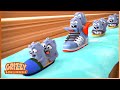  icy slide   grizzy  the lemmings  25 compilation   cartoon for kids