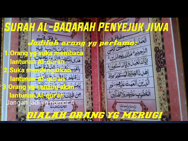 Surah Al-baqarah Juz 1penyejuk jiwa.Jangan jd yg ke 4 class=