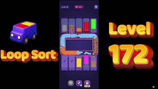 Loop Sort Level 172 Walkthrough 🚚🧩 | Truck Puzzle Game | Solutionguruji