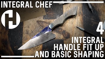 Fitting Handle on Integral Damascus Chef
