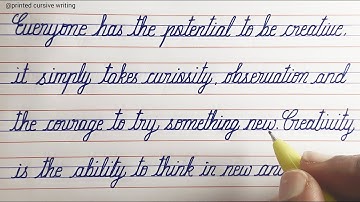 CURSIVE WRITING | One Page English Handwriting for Beginners
