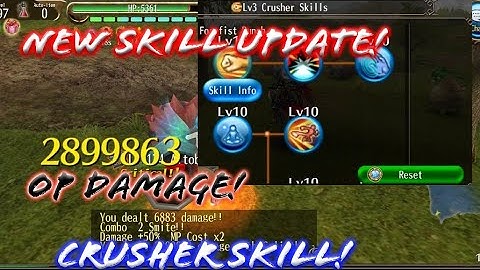 Toram Online - New Skill Tree: Crusher! Just released! Really OP For Knuckle New Skill! Knuckle meta
