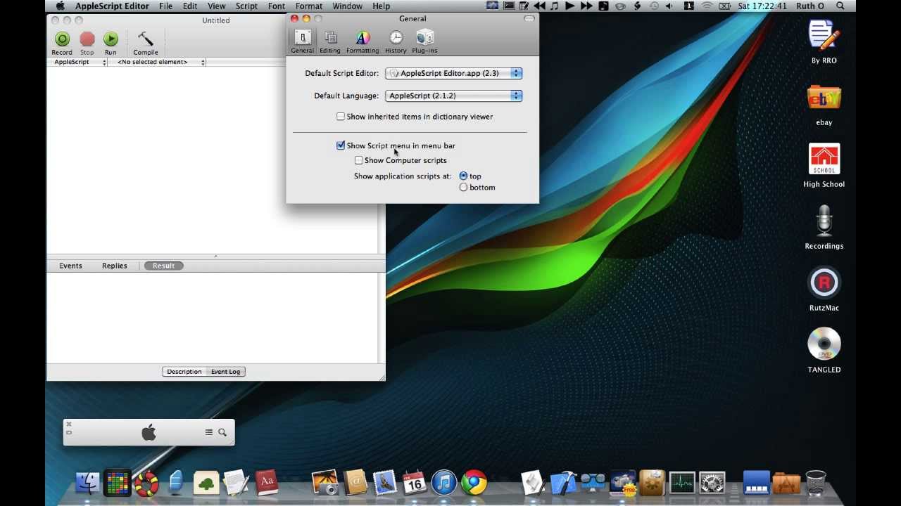 AppleScript Editor 102 - your first app! - YouTube