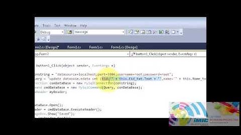 Csharp Tutorial 7  Edit Update a data from Database with button