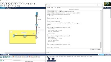 ASA 5506 Fundamentos - Packet Tracer 8.2 - DHCP, route, NAT, inspect, SSH