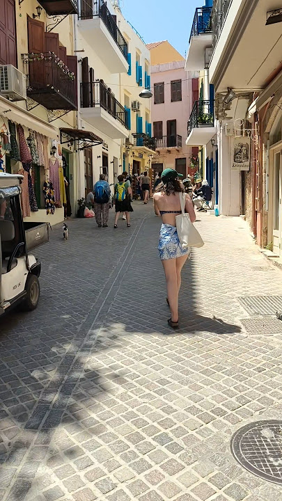 Colorful Streets of Chania٫ Crete 🇬🇷✨#chania #greece #shorts #crete #kreta #travel