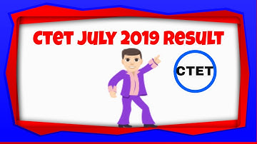Ctet July 2019 Result|in telugu