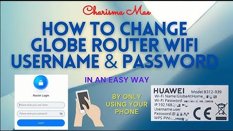 How to Change Globe Router Wifi Username and Password | GlobeatHome | Charisma Mae