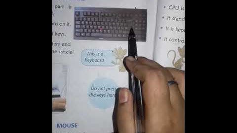 Chapter-3 Parts Of A Computer  (class 2) COMPUTER PART-2