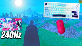 AULA F75 Keyboard ASMR 😴 Satisfying Fortnite Gameplay [PC 240 FPS 4K]