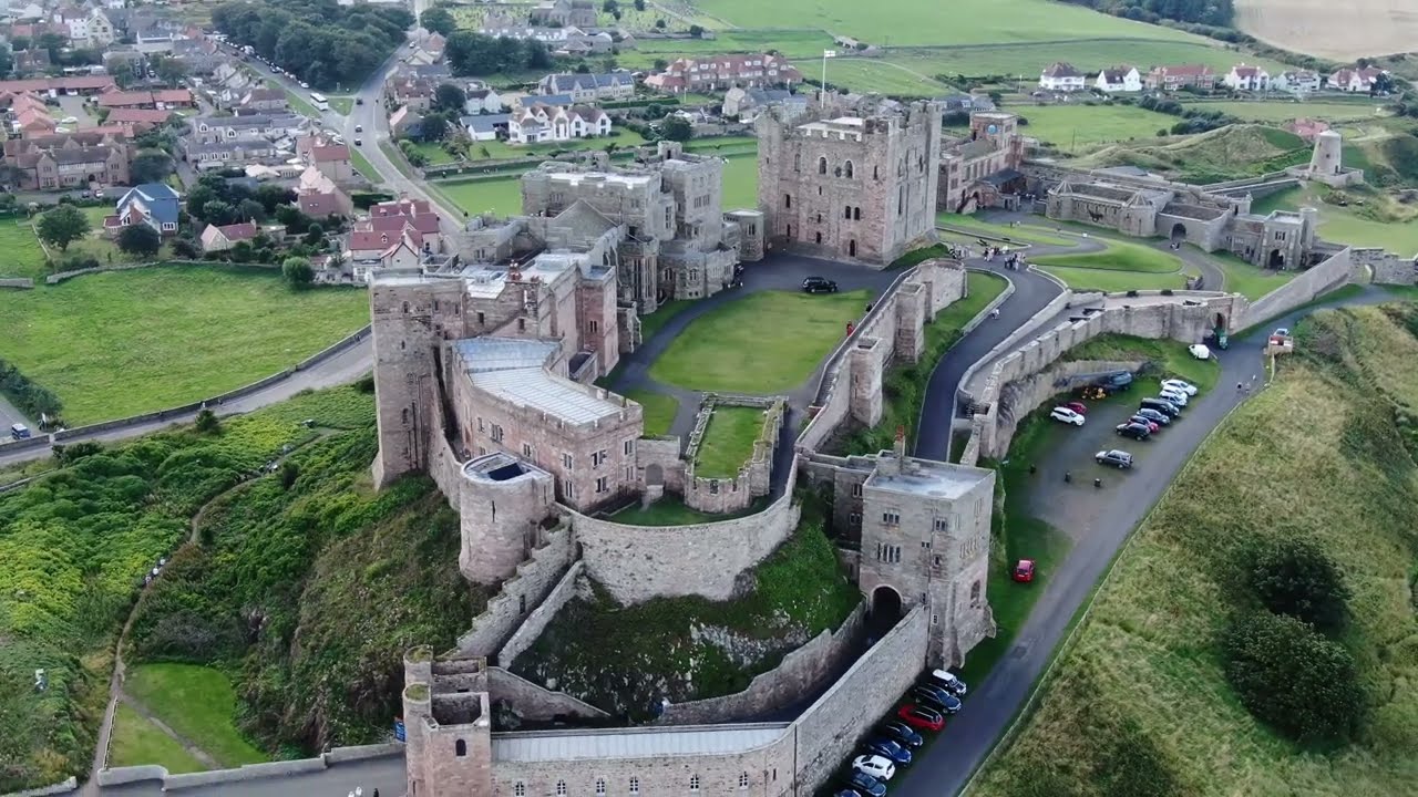 Bamburgh Castle: The Real Bebbanburg of The Last Kingdom. Drone Tour -  Compilation - Trips On Couch 