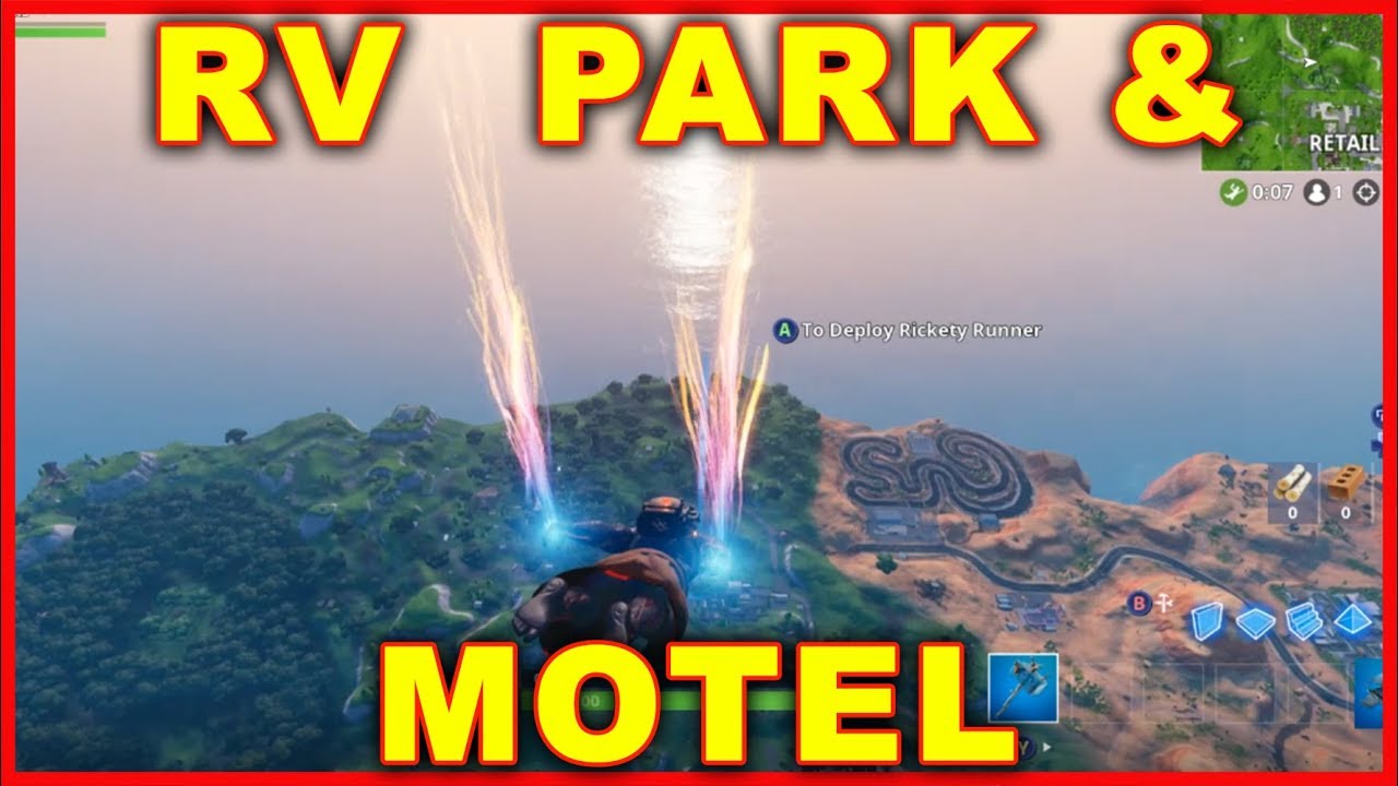 fortnite rv park motel location search chests ammo overtime challenge - motel fortnite season 7
