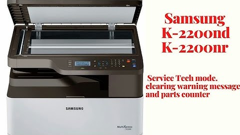Samsung K-2200 Service Mode and Clearing Warning Message | clearing resetting counter