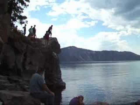 Cassy's Jump Into Crater Lake