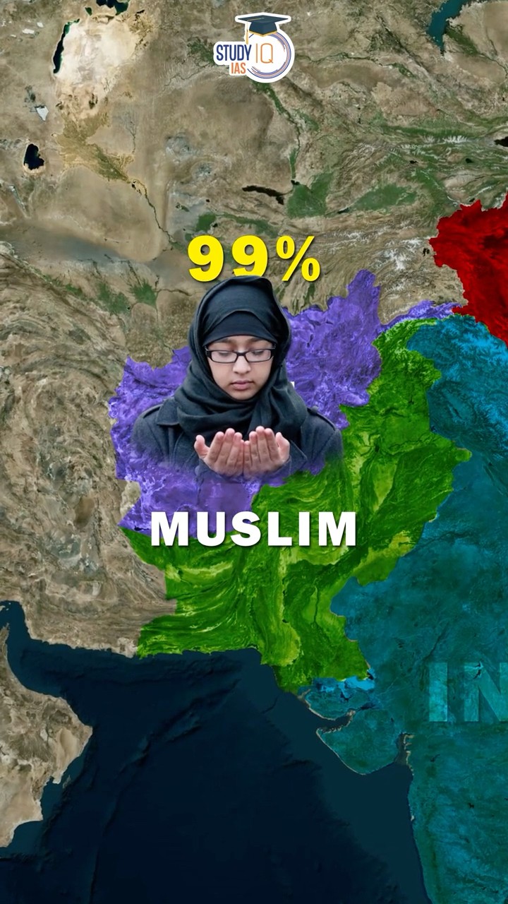 Most Followed Religions in India's Neighboring Countries! ??? #Shorts #facts #religion #UPSC