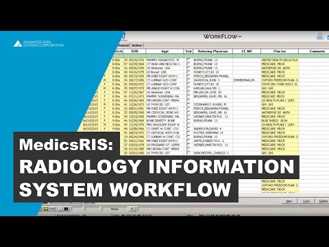 Radiology Information System (RIS) Software - MedicsRIS Workflow