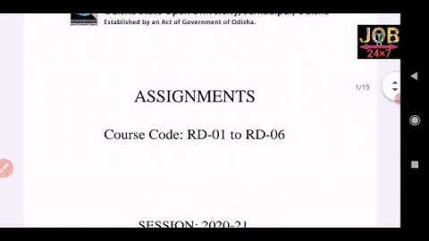 #DRD #ASSIGNMENT #OSOU DRD ASSIGNMENT 2020-2021