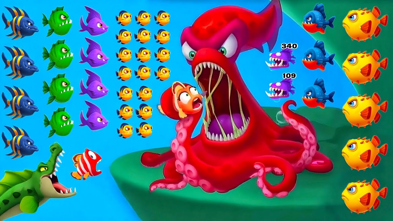 Fishdom 🐟 Monster Shark Extreme Attack 🔥 Fish Rescue from Monster Shark ...