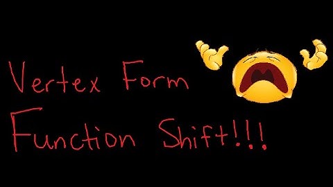 VERTEX FORM SHIFTED (100 Hardest SAT Math Questions - Q5)