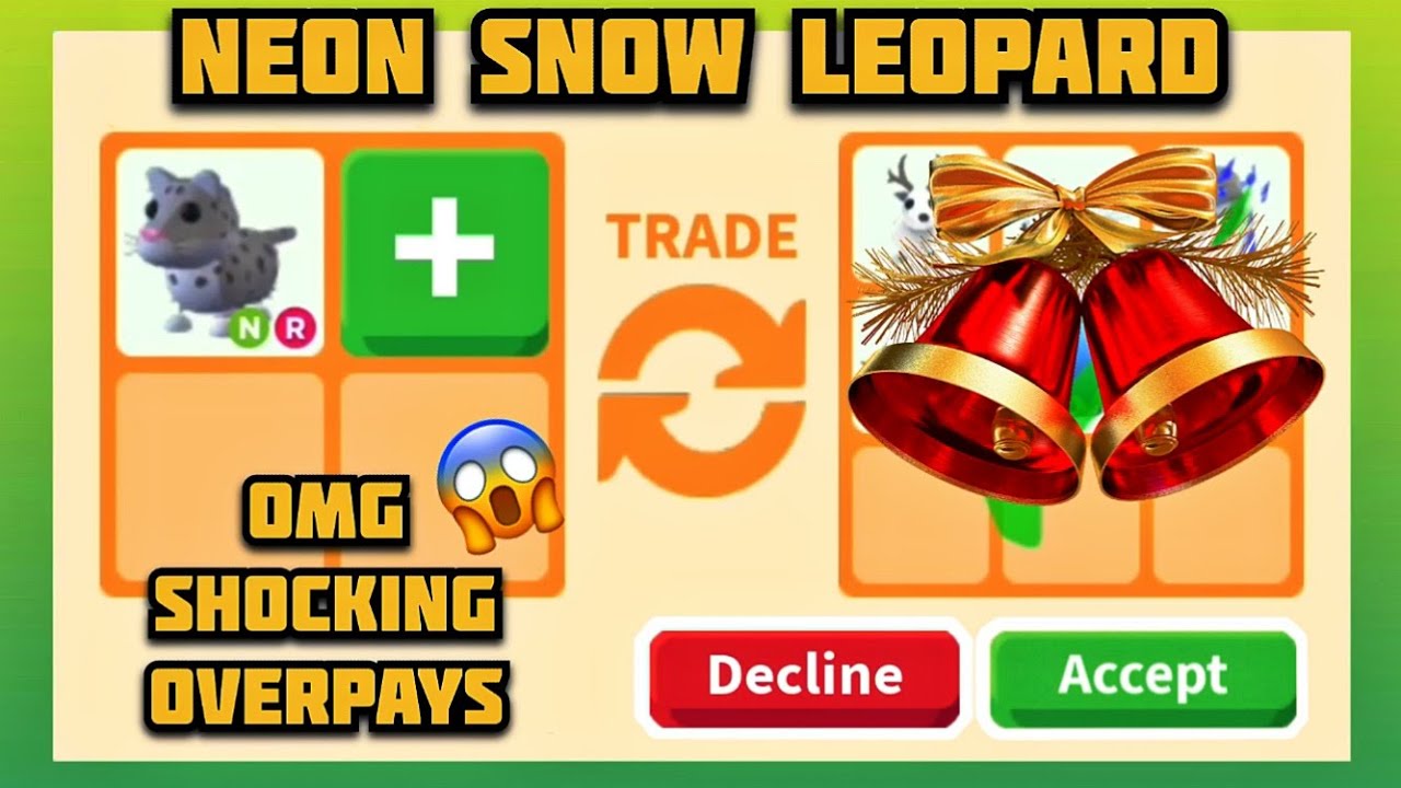 31 OFFERS NEON SNOW LEOPARD CHRISTMAS PET Adopt Me Rich Servers