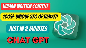 How to write Human Written Content | 100% Unique | SEO Optimized Article in 2 minutes Using CHAT GPT