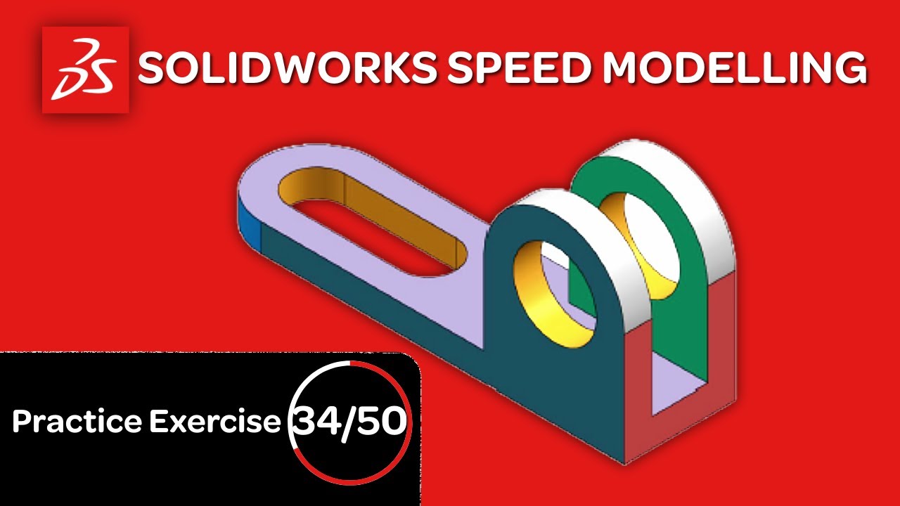 SolidWorks Speed Modelling - Practice Exercise 34/50 - YouTube