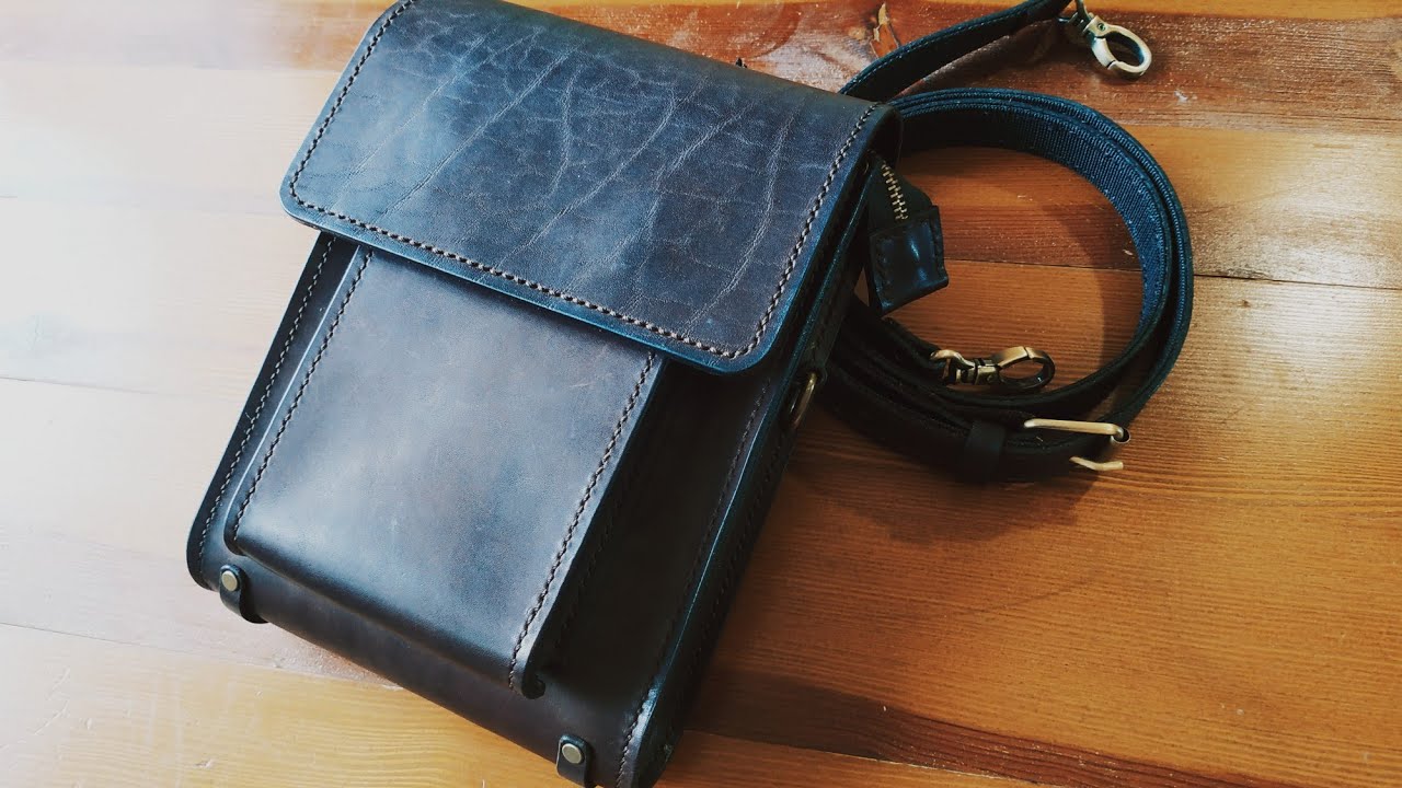 Мужская сумка планшет из кожи ручной работы. Сумка через плечо / Men's ...