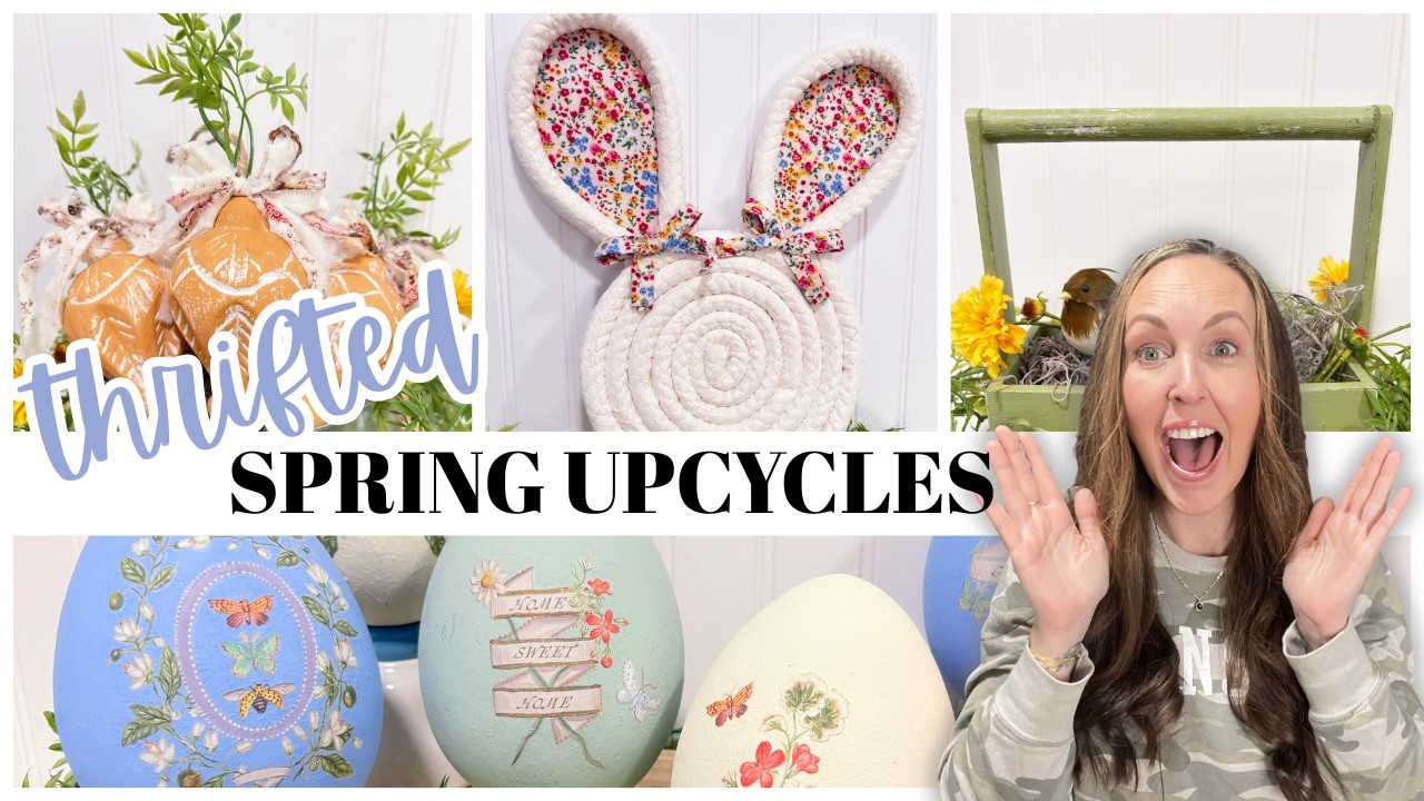 THRIFTED upcycles that are EASY and FAST! DIY spring home decor
