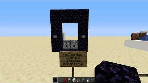 Minecraft Easy Toggle-able Nether Portal Quick Build
