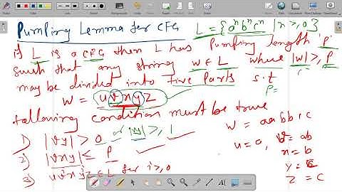 3.27 | Automata | Pumping Lemma for  CFG | Dr. Pushpa Choudhary